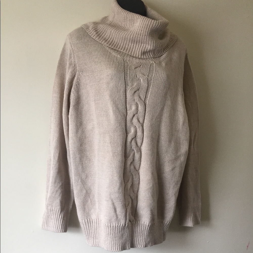 CB cream cowl neck sweater 2x